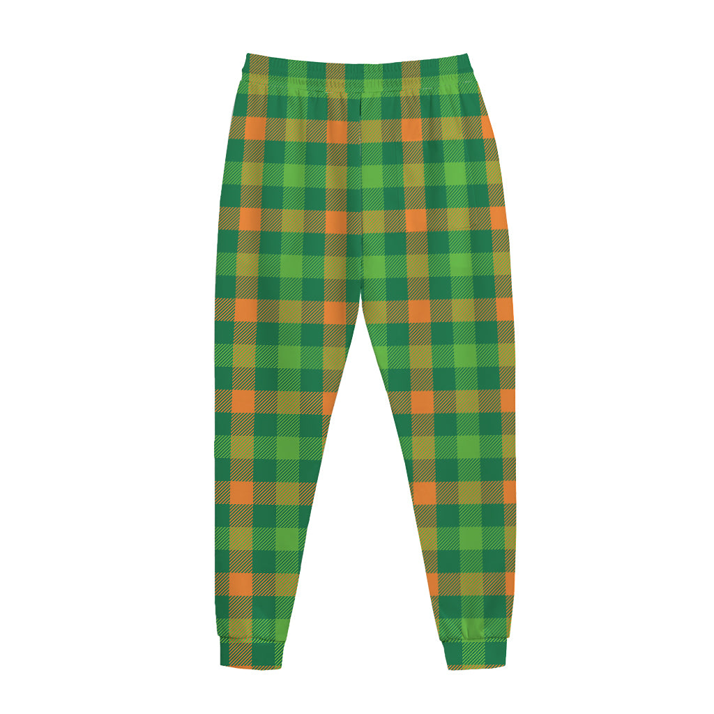Irish Buffalo Check Pattern Print Jogger Pants