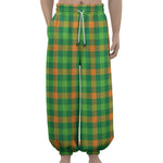 Irish Buffalo Check Pattern Print Lantern Pants