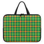 Irish Buffalo Check Pattern Print Laptop Sleeve With Handle