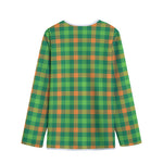 Irish Buffalo Check Pattern Print Long Sleeve Short Coat
