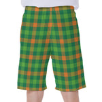 Irish Buffalo Check Pattern Print Men's Beach Shorts