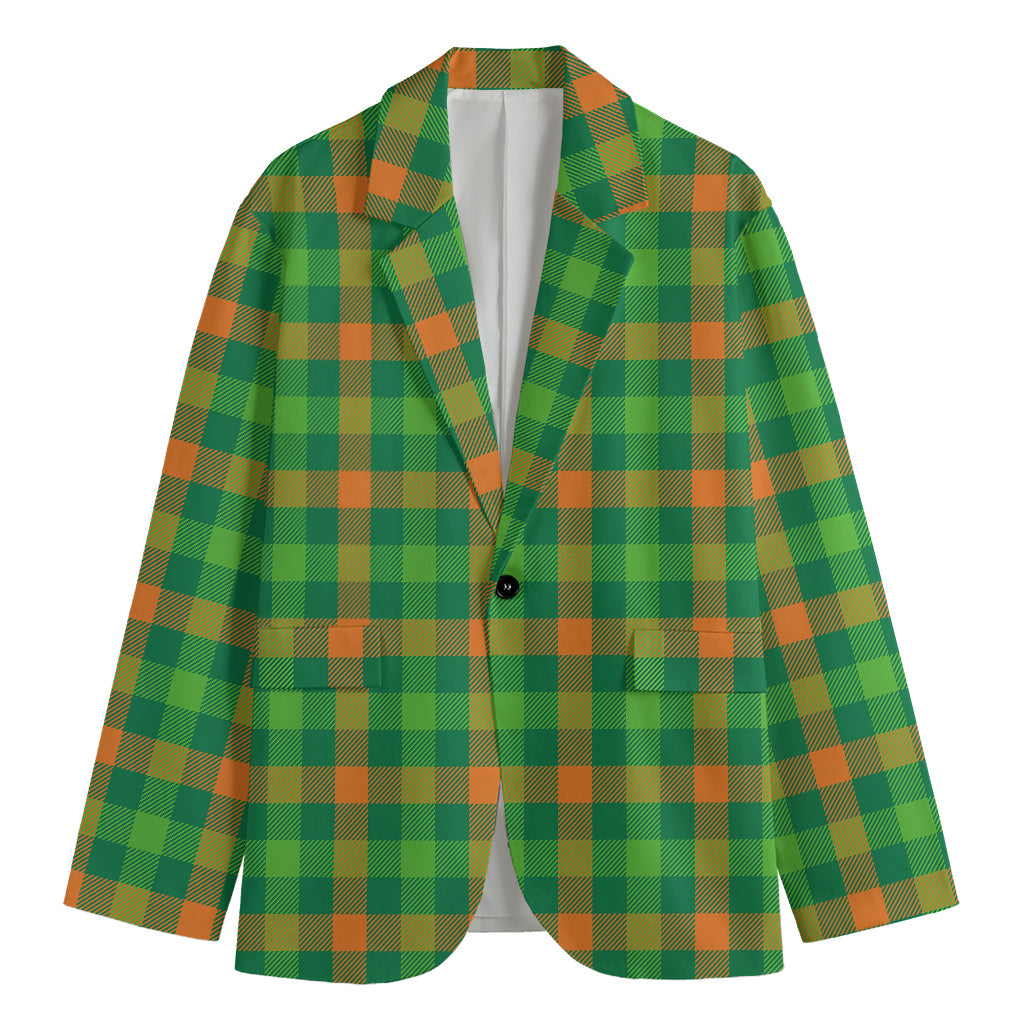 Irish Buffalo Check Pattern Print Men's Blazer