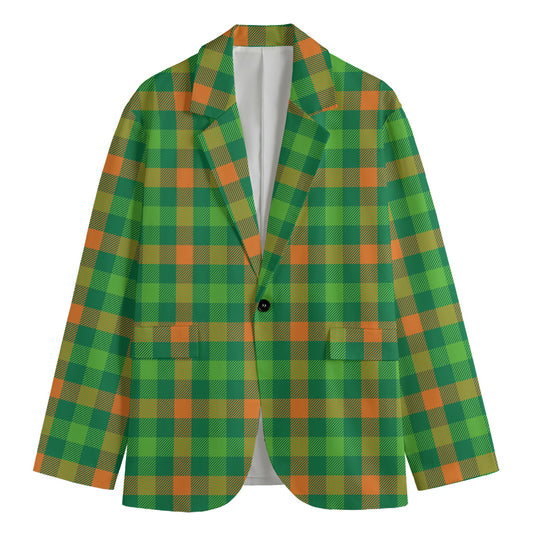 Irish Buffalo Check Pattern Print Men's Blazer