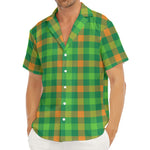 Irish Buffalo Check Pattern Print Men's Deep V-Neck Shirt