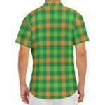 Irish Buffalo Check Pattern Print Men's Deep V-Neck Shirt