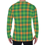 Irish Buffalo Check Pattern Print Men's Long Sleeve T-Shirt