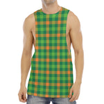 Irish Buffalo Check Pattern Print Men's Muscle Tank Top
