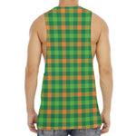 Irish Buffalo Check Pattern Print Men's Muscle Tank Top