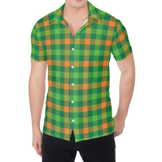 Irish Buffalo Check Pattern Print Men's Shirt