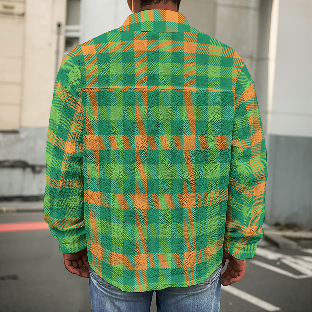 Irish Buffalo Check Pattern Print Men's Shirt Jacket