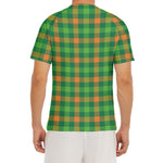 Irish Buffalo Check Pattern Print Men's Short Sleeve Rash Guard