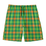 Irish Buffalo Check Pattern Print Men's Swim Trunks
