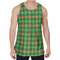 Irish Buffalo Check Pattern Print Men's Velvet Tank Top