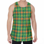 Irish Buffalo Check Pattern Print Men's Velvet Tank Top