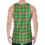 Irish Buffalo Check Pattern Print Men's Velvet Tank Top