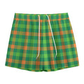 Irish Buffalo Check Pattern Print Mesh Shorts