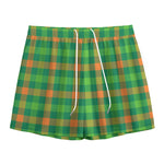Irish Buffalo Check Pattern Print Mesh Shorts