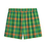 Irish Buffalo Check Pattern Print Mesh Shorts