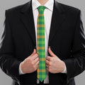 Irish Buffalo Check Pattern Print Necktie