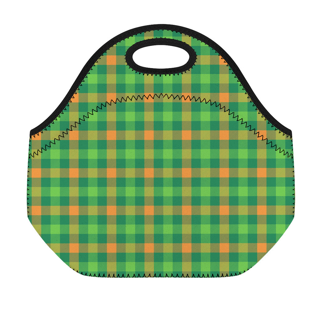 Irish Buffalo Check Pattern Print Neoprene Lunch Bag
