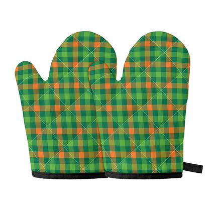 Irish Buffalo Check Pattern Print Oven Mitts
