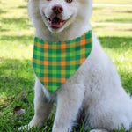 Irish Buffalo Check Pattern Print Over The Collar Dog Bandana