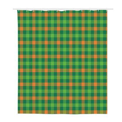 Irish Buffalo Check Pattern Print Polyester Shower Curtain