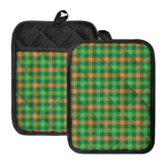 Irish Buffalo Check Pattern Print Pot Holders With Pocket