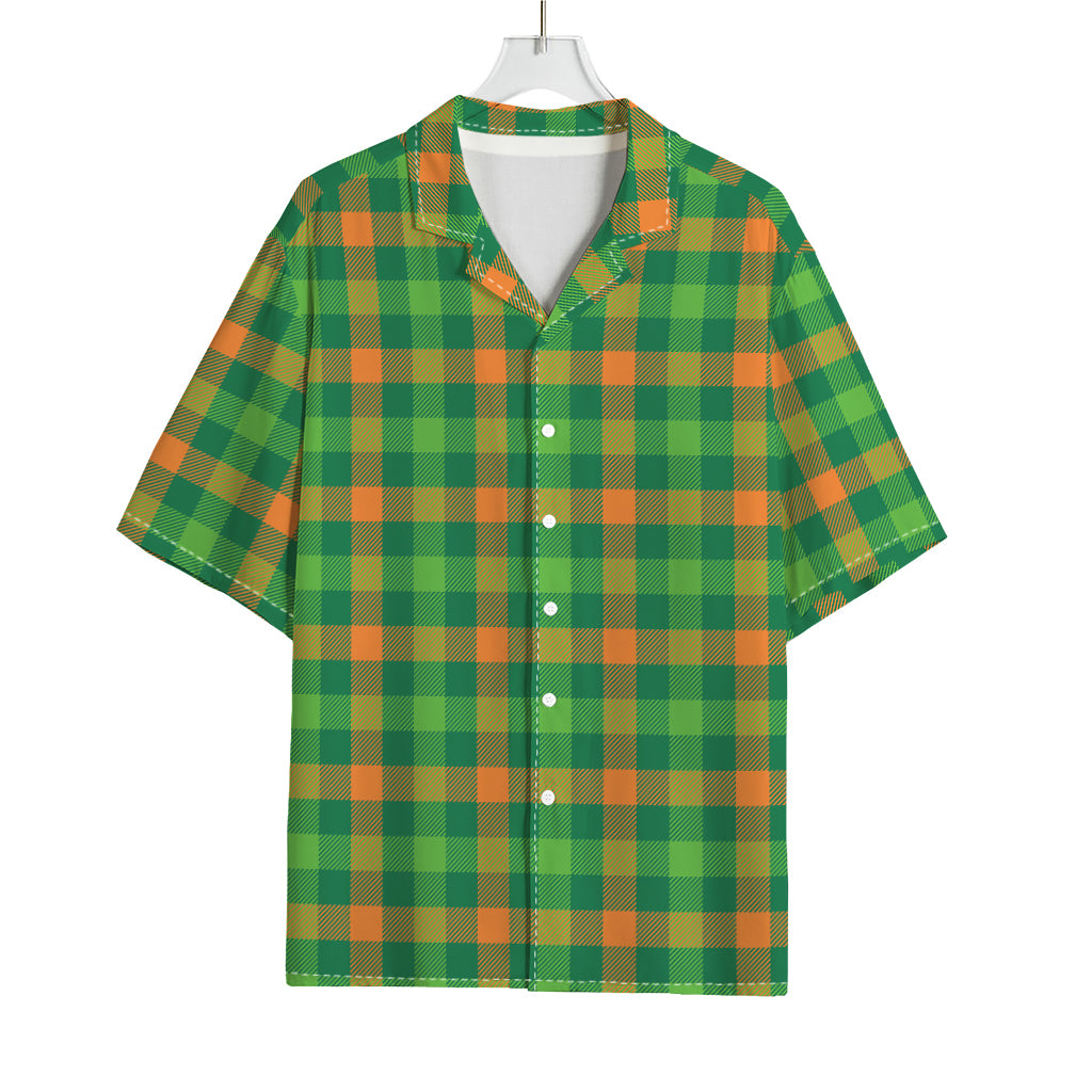 Irish Buffalo Check Pattern Print Rayon Hawaiian Shirt