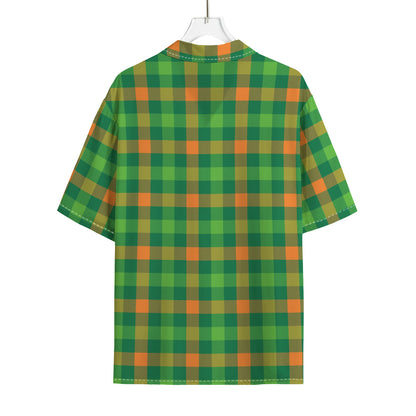 Irish Buffalo Check Pattern Print Rayon Hawaiian Shirt