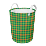 Irish Buffalo Check Pattern Print Round Laundry Basket