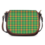 Irish Buffalo Check Pattern Print Saddle Bag