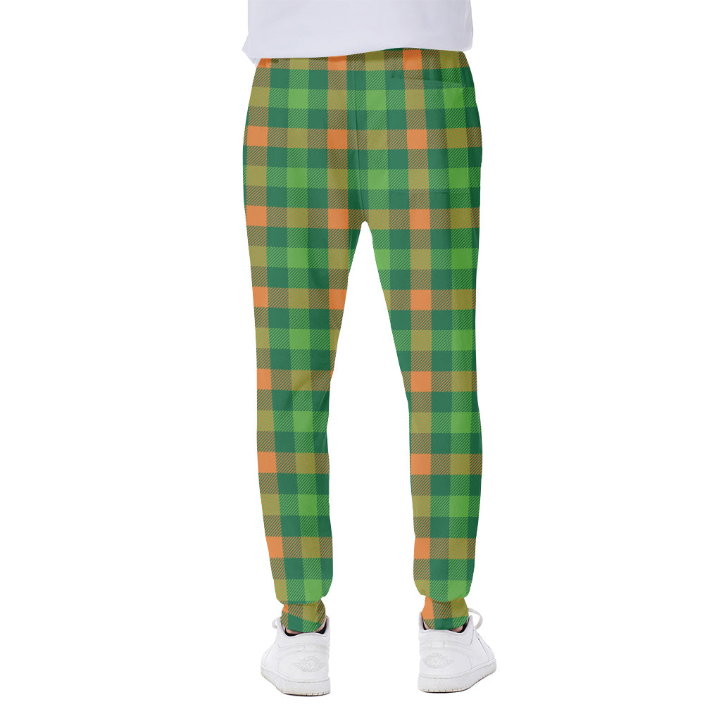 Irish Buffalo Check Pattern Print Scuba Joggers