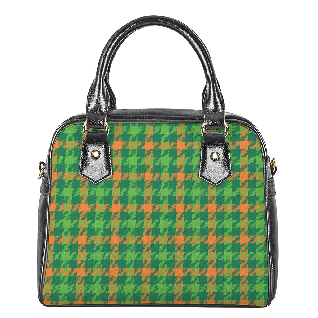 Irish Buffalo Check Pattern Print Shoulder Handbag