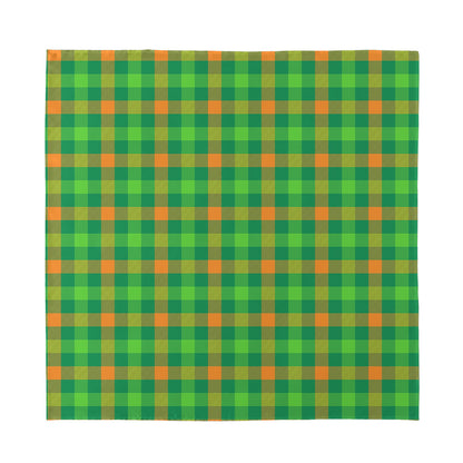 Irish Buffalo Check Pattern Print Silk Bandana