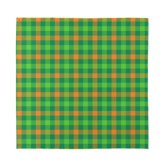 Irish Buffalo Check Pattern Print Silk Bandana