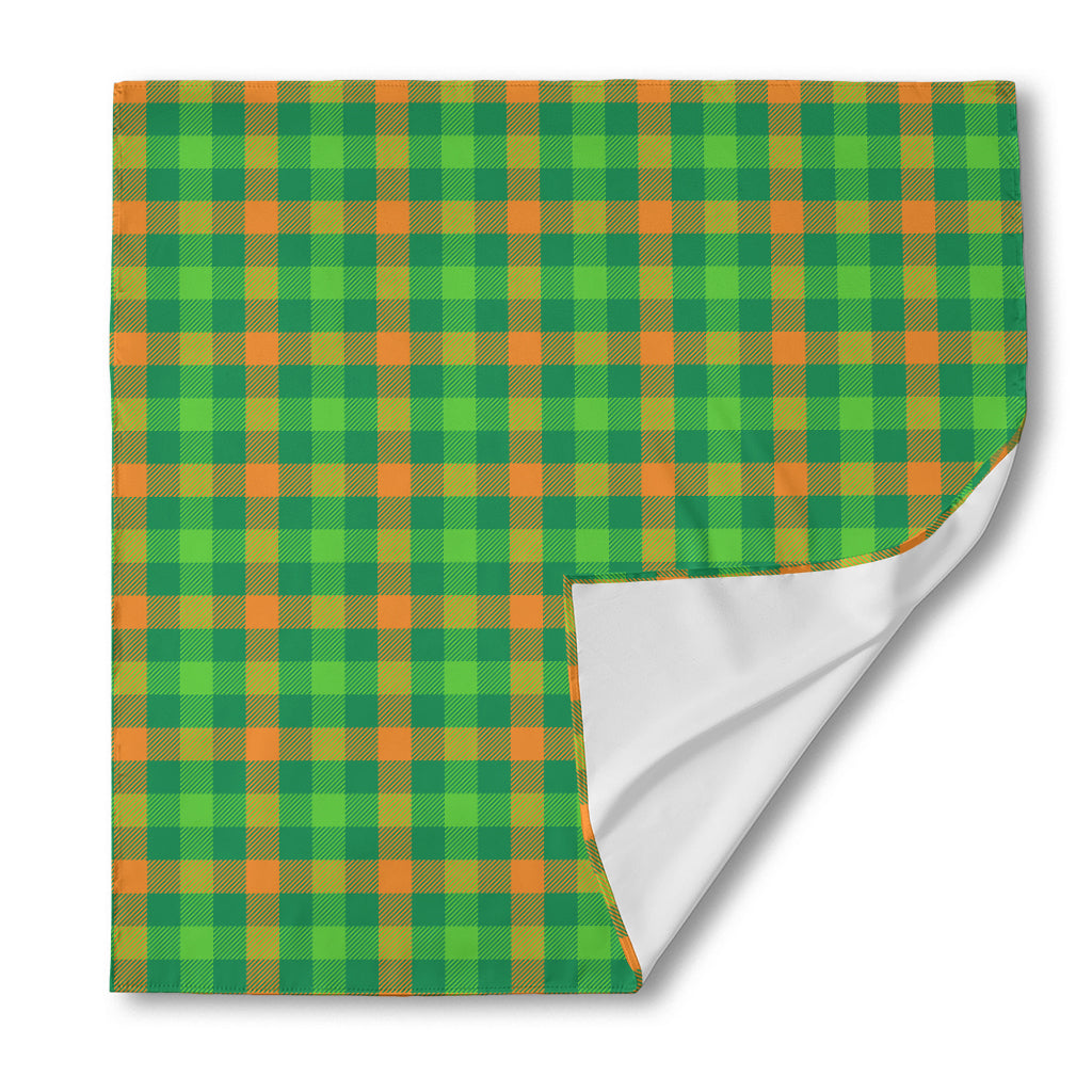 Irish Buffalo Check Pattern Print Silk Bandana