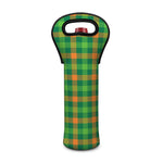 Irish Buffalo Check Pattern Print Single Neoprene Wine Tote