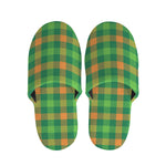 Irish Buffalo Check Pattern Print Slippers