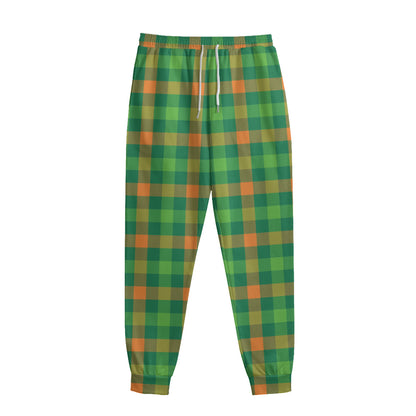 Irish Buffalo Check Pattern Print Sweatpants