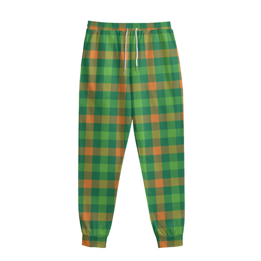 Irish Buffalo Check Pattern Print Sweatpants
