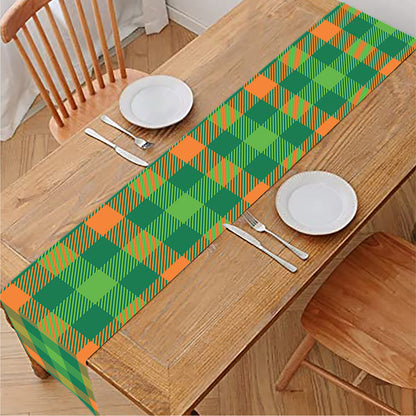 Irish Buffalo Check Pattern Print Table Runner
