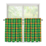 Irish Buffalo Check Pattern Print Tier Curtains