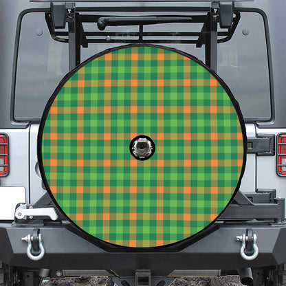 Irish Buffalo Check Pattern Print Tire Cover With Camera Hole