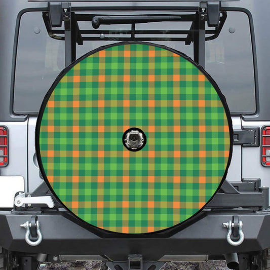 Irish Buffalo Check Pattern Print Tire Cover With Camera Hole
