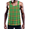 Irish Buffalo Check Pattern Print Men's Workout Tank Top