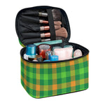 Irish Buffalo Check Pattern Print Travel Makeup Bag