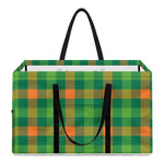 Irish Buffalo Check Pattern Print Utility Tote Bag