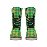 Irish Buffalo Check Pattern Print Winter Boots