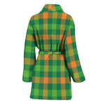 Irish Buffalo Check Pattern Print Women's Bathrobe